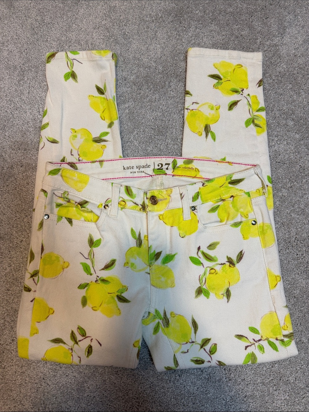 kate spade Broome Street Lemon Jeans - Picture 5 of 6